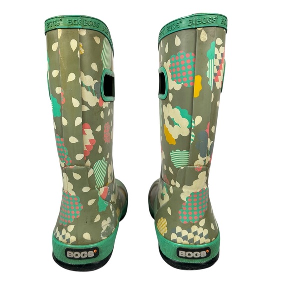 BOGS Pull-on Rubber Rain Boots in rainy day print - Picture 6 of 9